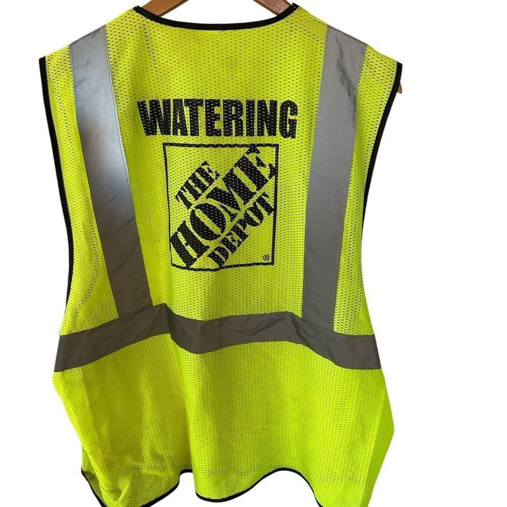 Home Depot Watering Neon Reflective Mesh Safety Vest OccuNomix Unisex OS